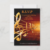 Muziekvieringsthema's RSVP Kaartje (Voorkant)