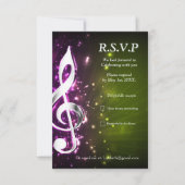 Muziekvieringsthema's RSVP Kaartje (Voorkant)