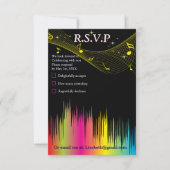 Muziekvieringsthema's RSVP Kaartje (Voorkant)