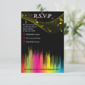 Muziekvieringsthema's RSVP Kaartje (Staand voorkant)