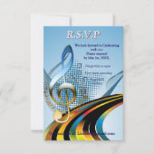 Muziekvieringsthema's RSVP Kaartje (Voorkant)