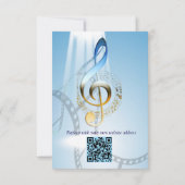 Muziekvieringsthema's RSVP Kaartje (Achterkant)