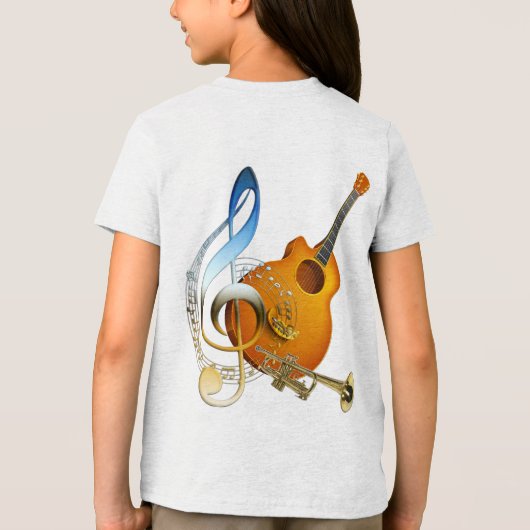 Muziekvieringsthema's Tri-Blend Shirt (Achterkant)