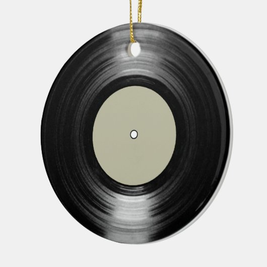 muziekvinylrecord keramisch ornament (Links)