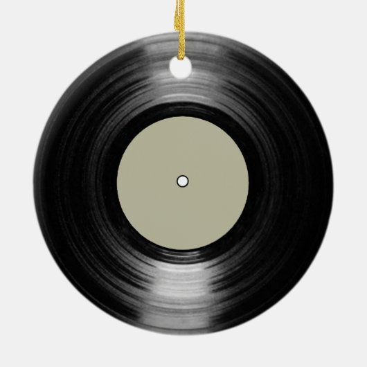 muziekvinylrecord keramisch ornament (Achterkant)