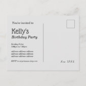 muziekvinylrecord Uitnodiging Briefkaart (Achterkant)