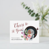 muziekvinylrecord Uitnodiging Briefkaart (Staand voorkant)