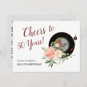 muziekvinylrecord Uitnodiging Briefkaart (Voorkant / Achterkant)