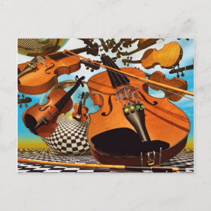 Muziekviool Briefkaart