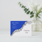 MuziekVisitekaartje Blue Visitekaartje (Staand voorkant)