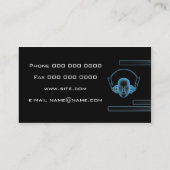 muziekvisitekaartje DJ Visitekaartje (Achterkant)