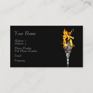 MuziekVisitekaartje - Flaming-microfoon Visitekaartje