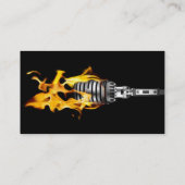 MuziekVisitekaartje - Flaming-microfoon Visitekaartje (Achterkant)