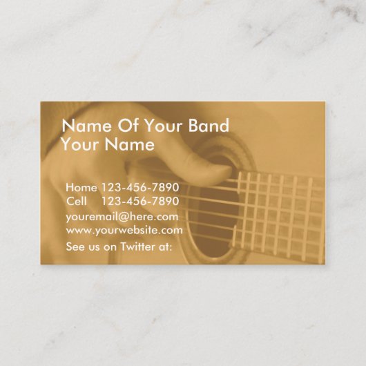 MuziekVisitekaartjes Visitekaartje (Voorkant)