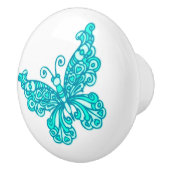 Muziekvlinder met inkt kunstdeurknop keramische knop (Rechts)