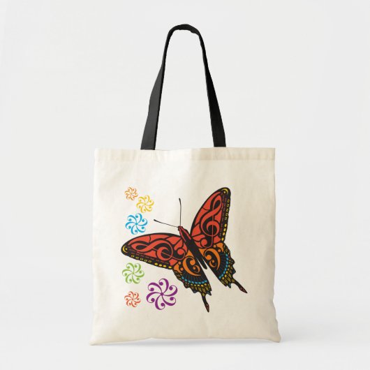 Muziekvlinder Tote Bag (Voorkant)