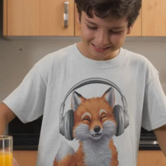 Muziekvos grappig t-shirt