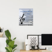 Muziekwaardering en talent personaliseren Poster (Thuiskantoor)