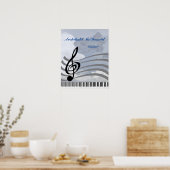 Muziekwaardering en talent personaliseren Poster (Keuken)