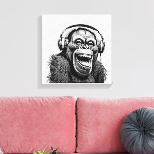 muziekwagen canvas afdruk (Insitu (Woonkamer))