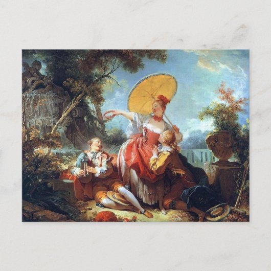 Muziekwedstrijd van Jean Honore Fragonard Postc Briefkaart (Voorkant)
