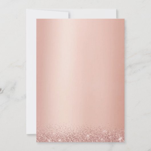 Muziekweduwschap Modern Roos Gold Background Kaart (Achterkant)