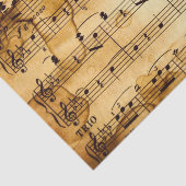 Muziekweefsel met gouden pagina's tissuepapier (Detail)