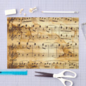 Muziekweefsel met gouden pagina's tissuepapier (Craft)