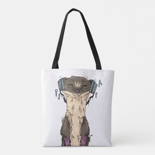 Muziekwezel Tote Bag (Achterkant)