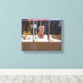 Muziekwinkel Canvas Afdruk (Insitu (Houten vloer))