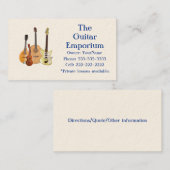 Muziekwinkel/gitaarleraar Visitekaartje (Voorkant / Achterkant)