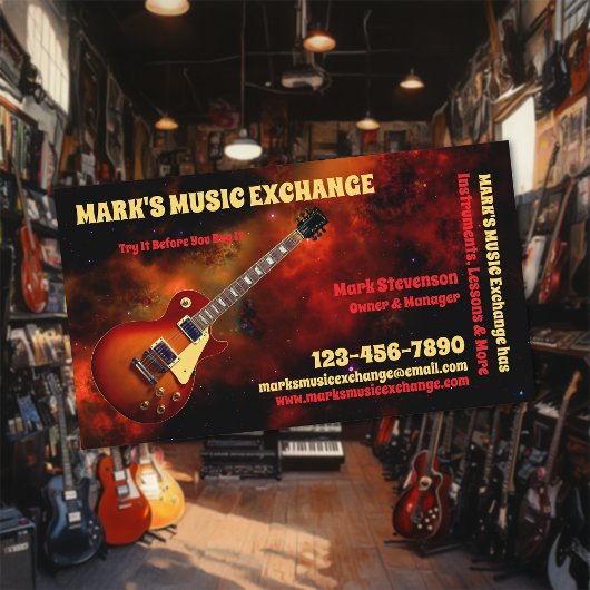 Muziekwinkel Visitekaartje