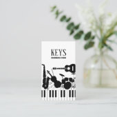 Muziekwinkel voor opnamestudio visitekaartje (Staand voorkant)