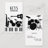 Muziekwinkel voor opnamestudio visitekaartje (Voorkant / Achterkant)