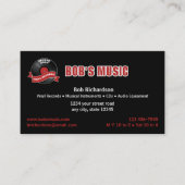 muziekwinkel voor platenzaken visitekaartje (Voorkant)