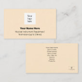 Muziekwinkelinstrument Tech Blanched Almond Visitekaartje (Voorkant / Achterkant)