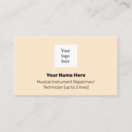 Muziekwinkelinstrument Tech Blanched Almond Visitekaartje (Voorkant)