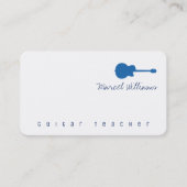 muziekwit visitekaartje met blauwe gitaar (Voorkant)