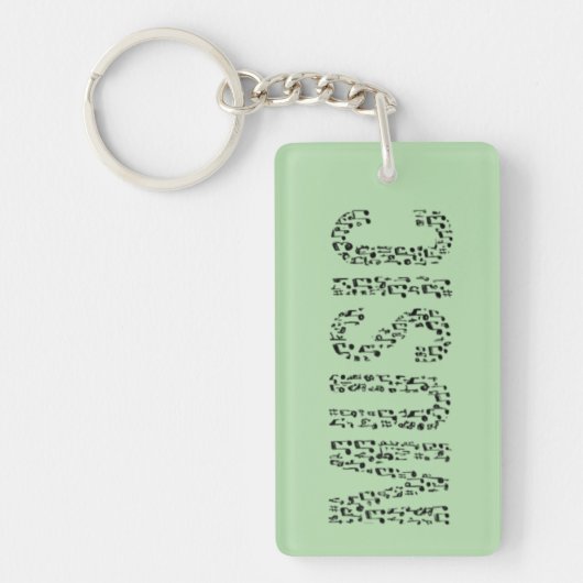 muziekwoord sleutelhanger (Voorkant)
