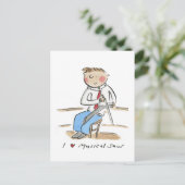 muziekzaag briefkaart (Staand voorkant)