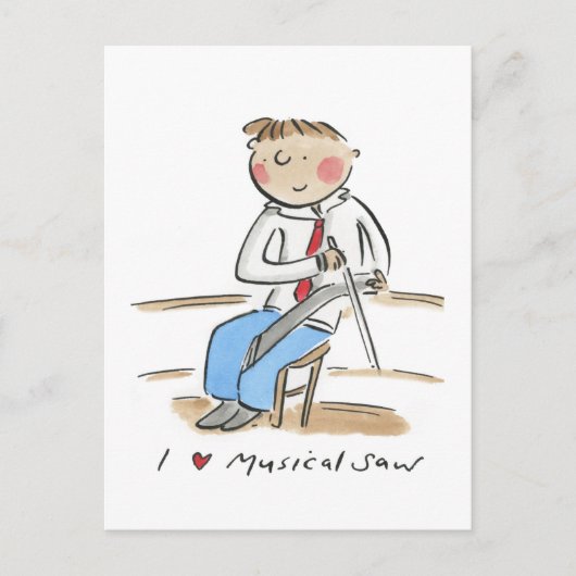 muziekzaag briefkaart (Voorkant)
