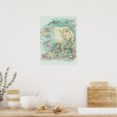  muziekzeemeermin onder Zee Poster (Keuken)