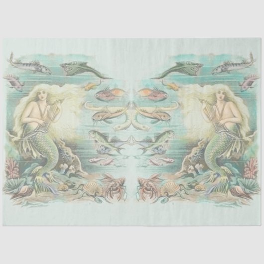  muziekzeemeermin onder Zee Tissuepapier (Voorkant)