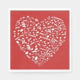 Muziekzikskruitpapier voor aangepaste kleuren servet