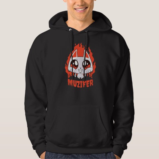Muzifer I Cat Kitten Lucifer Devil Little Devil Lu Hoodie (Voorkant)