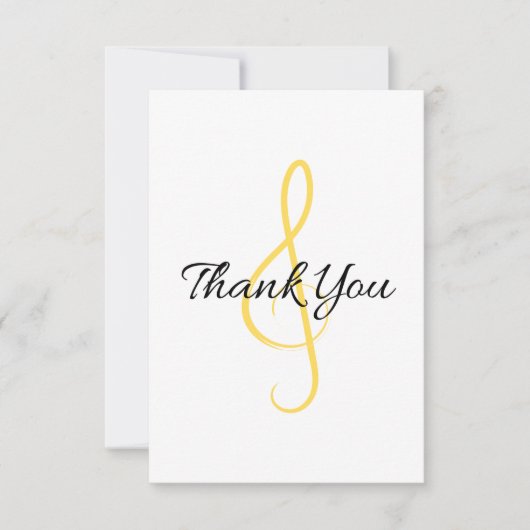 Muzikaal bedankje 1 bedankkaart (Voorkant)