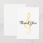 Muzikaal bedankje 1 bedankkaart (Voorkant / Achterkant)