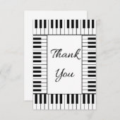 Muzikaal bedankje 2 bedankkaart (Voorkant / Achterkant)