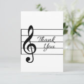 Muzikaal bedankje 3 bedankkaart (Staand voorkant)