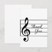 Muzikaal bedankje 3 bedankkaart (Voorkant / Achterkant)